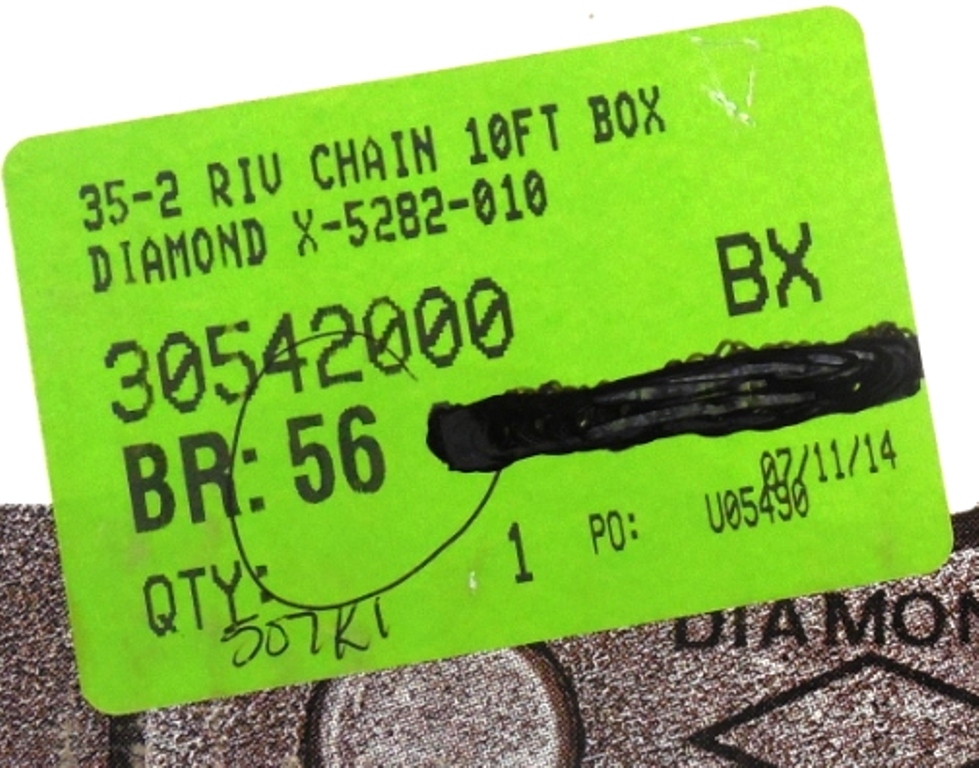 DIAMOND CHAIN CO. 35-2 RIV CHAIN 10 FT BOX, X-5282-010