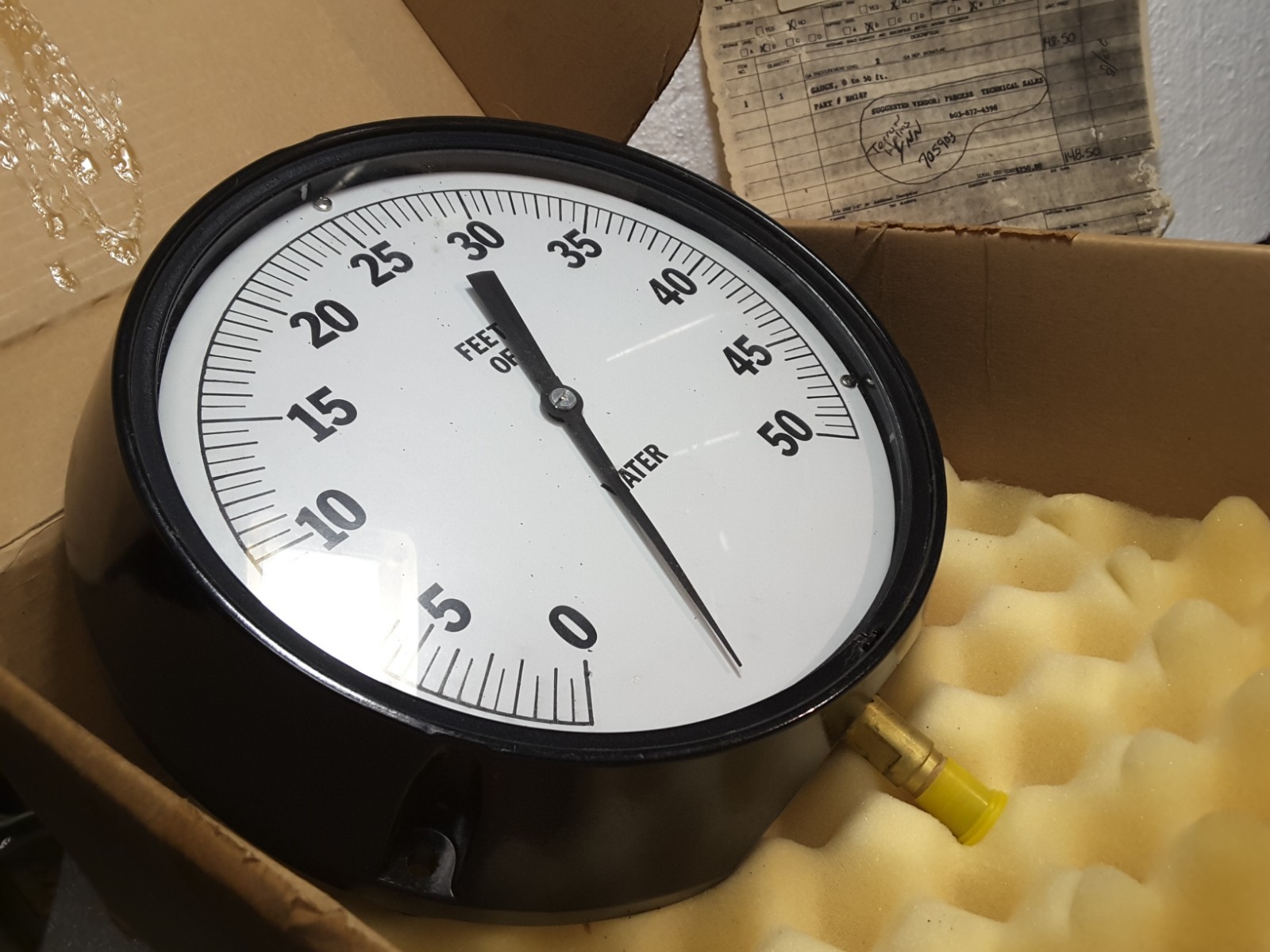 BM18P 50Ft 9″ (9 inch) gage guage water 0-50ft 50ft weksler New Nos $119