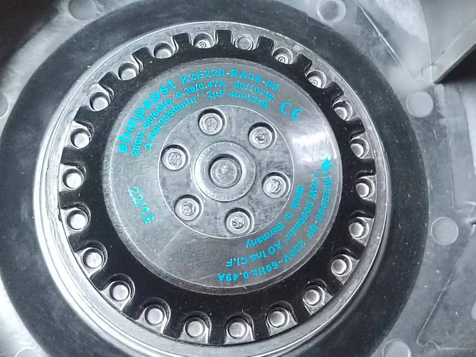 1PC K2E220-RA38-09 M2E068-BF Cooling Fan AC230V