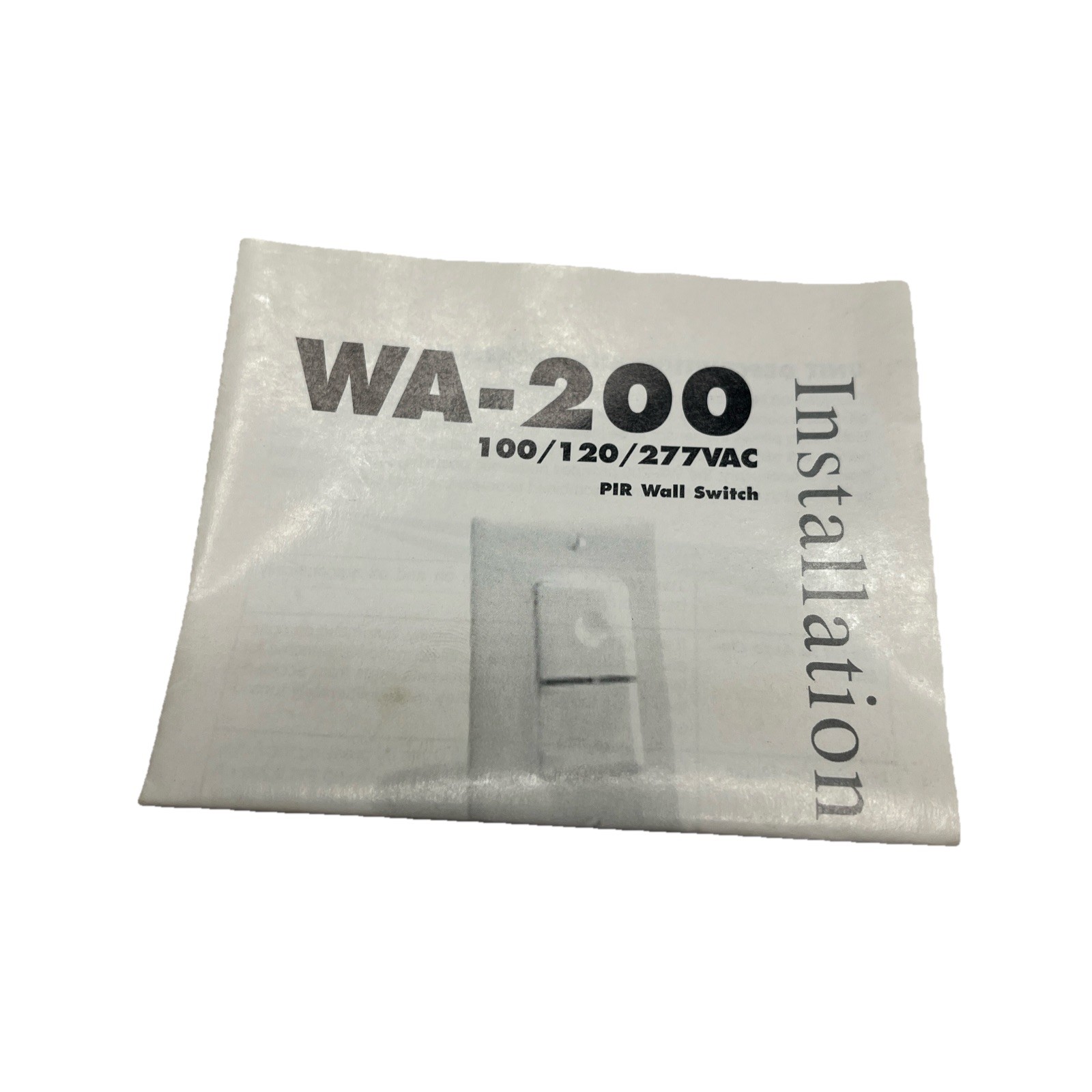 Watt Stopper WA-200-A Passive IR Automated Wall Switch 120-277 VAC 50/60 Hz