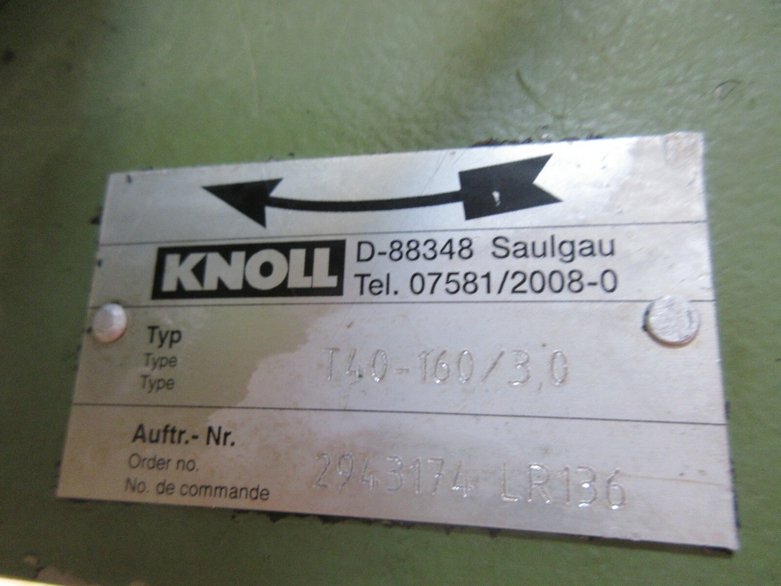 KNOLL COOLANT PUMP MOTOR T40-160/30 2943174 LR136 AF 100L/2C-11 3695743-4