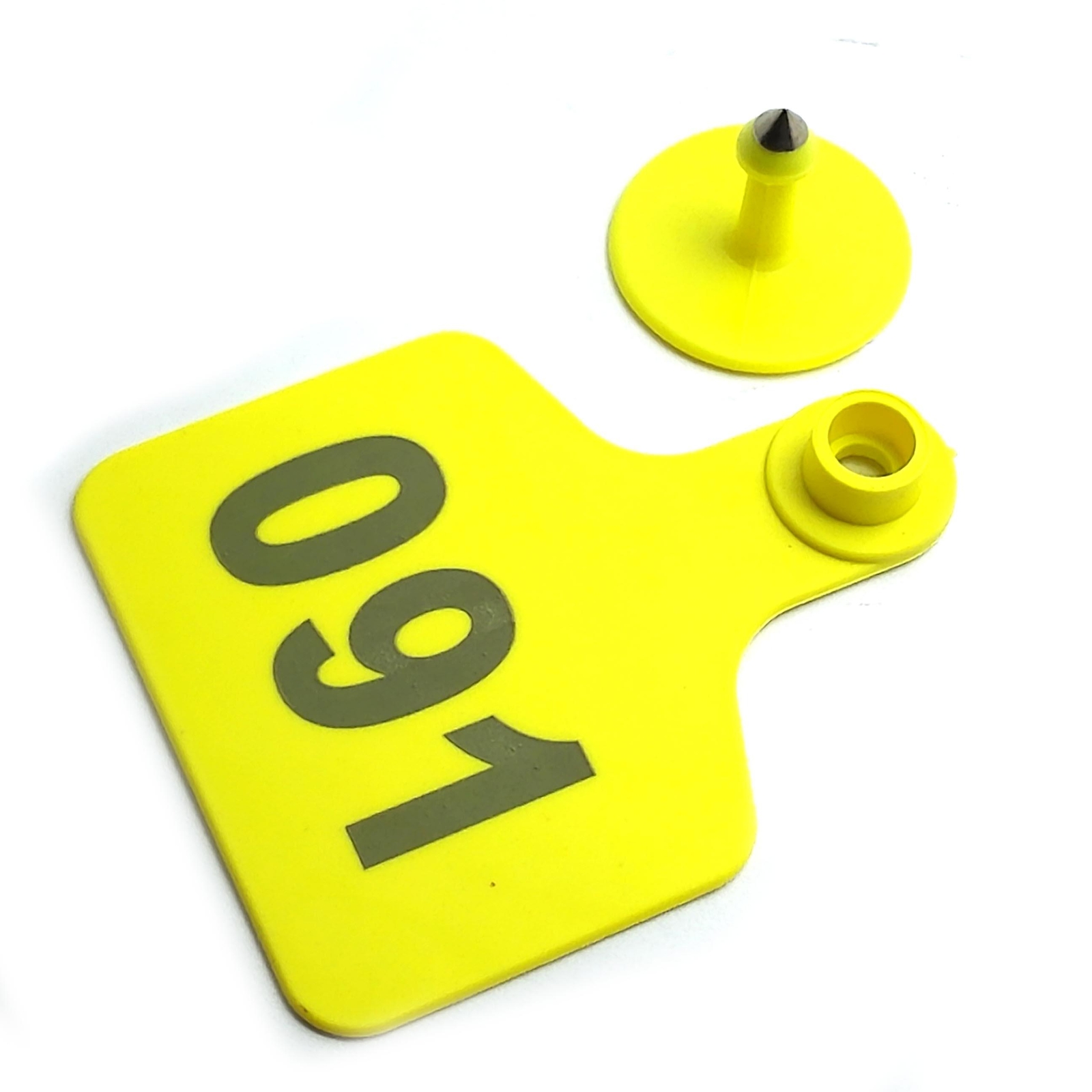 100x Yellow 001-100 Number Plastic Livestock Ear Tag 3″ x 2.4″ For Cow