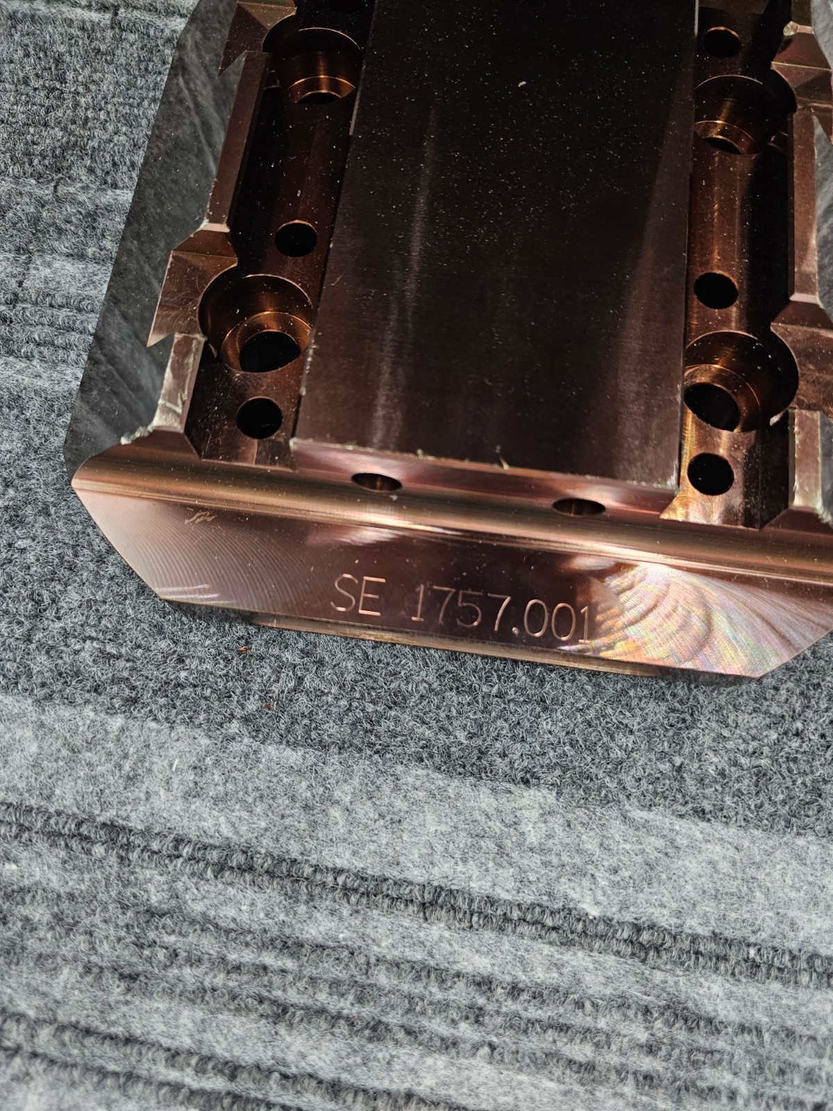 SE 1757.001 Copper Contact Component Part 8 inch Length x 8 inch Width