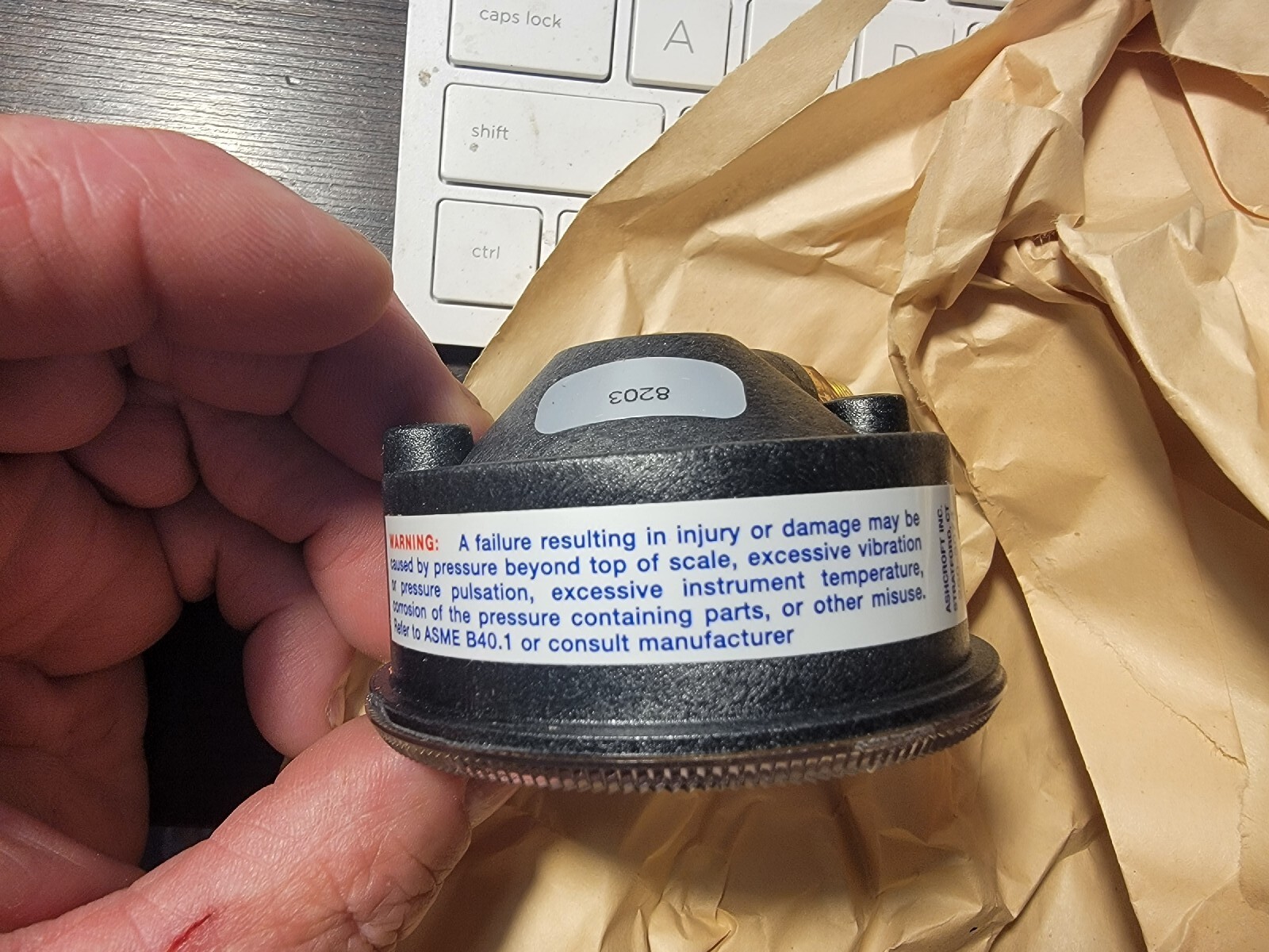 ASHCROFT 2.5″ 0-200IN H2O 1/4″ PRESSURE GAUGE 251490A02L200IW NEW FREE SHIP