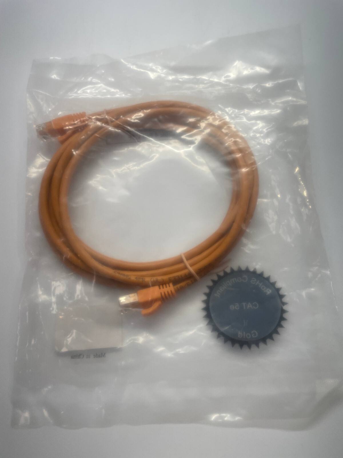 7ft Cat 5E Crossover UTP Ethernet Network Cable – Orange
