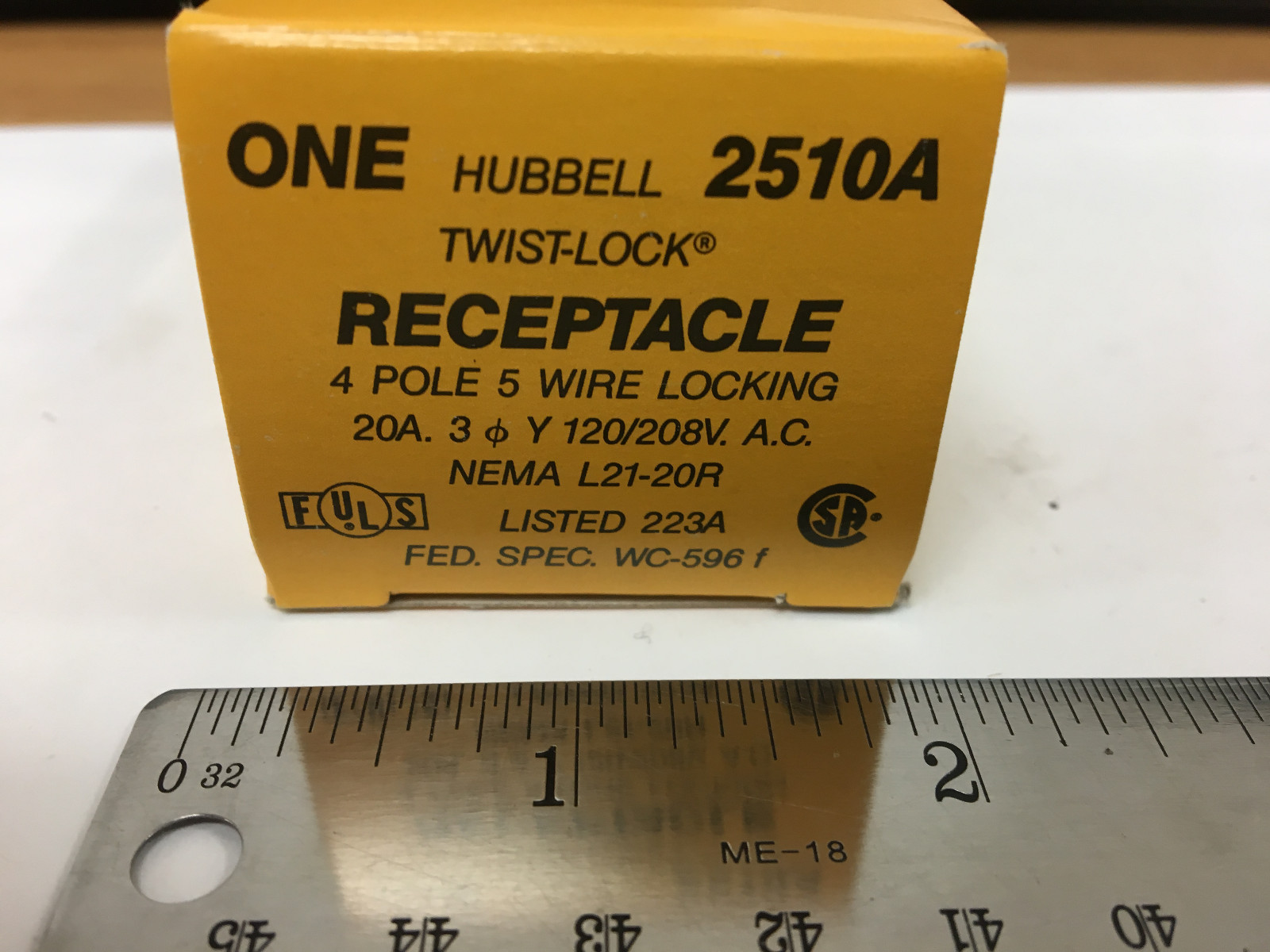 HUBBELL 2510A RECEPTACLE HBL2510A 4 POLE 5 WIRE