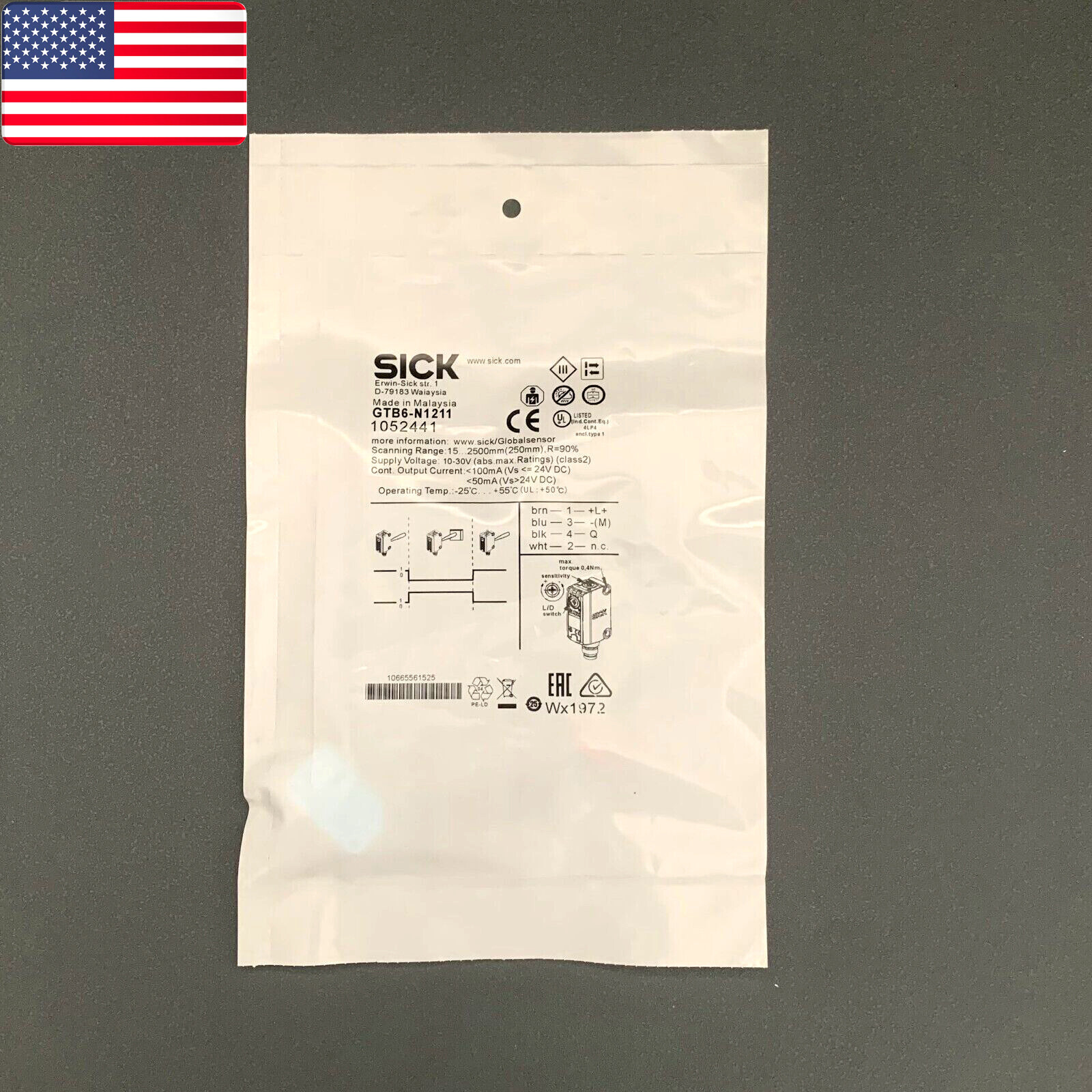 1PC New for Sick GTB6N1211 1052441 GTB6-N1211 Photoelectric Sensor – US Stock