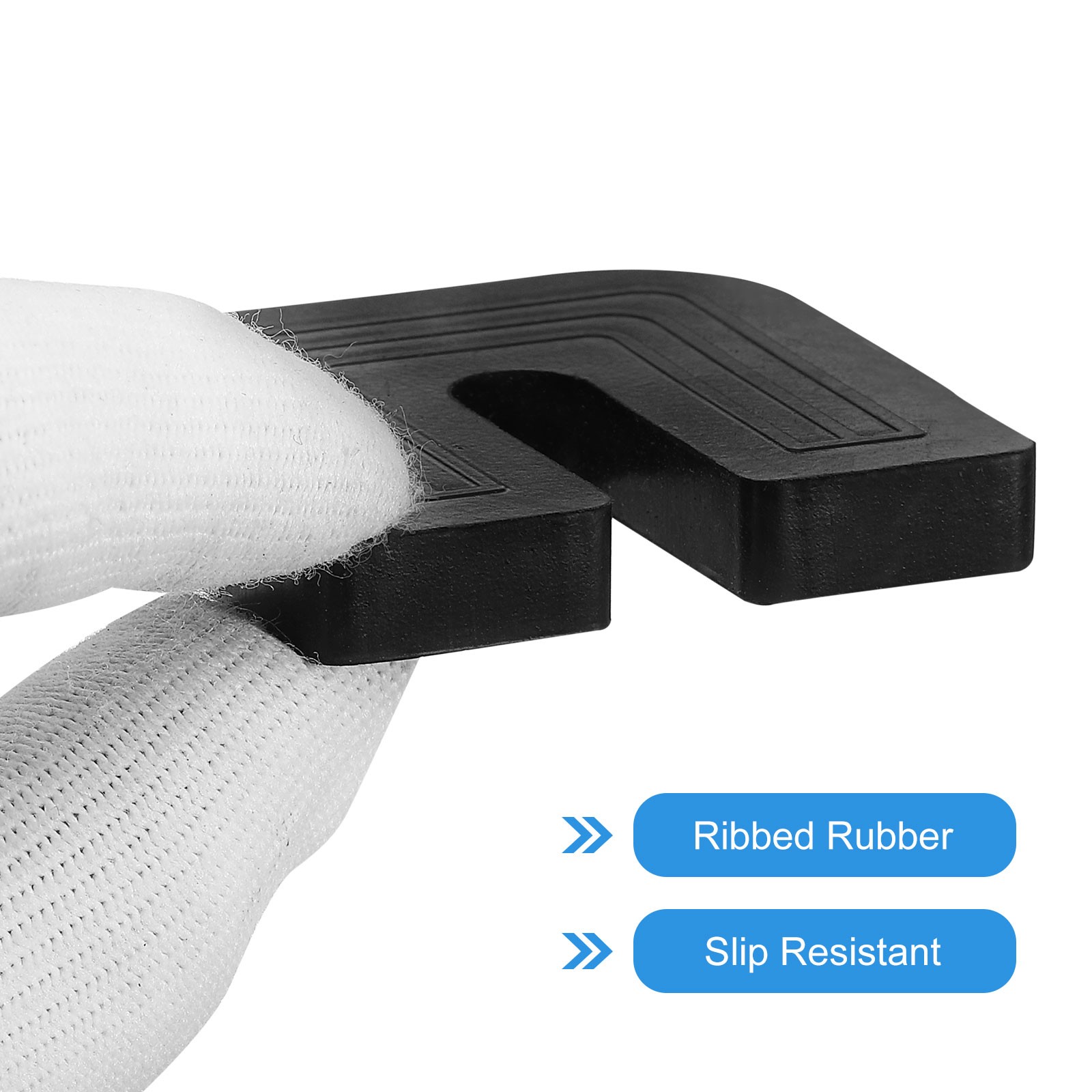 4 Pcs 2.05×1.97×0.39 Inch Rubber Isolator Pad, U Shape Shock Pad