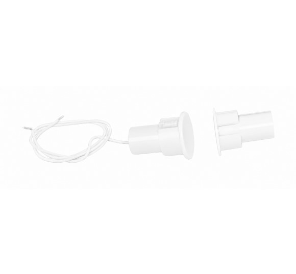 DETEX MS-1039F Recessed Steel Door Magnetic Contact – Flush Mount White
