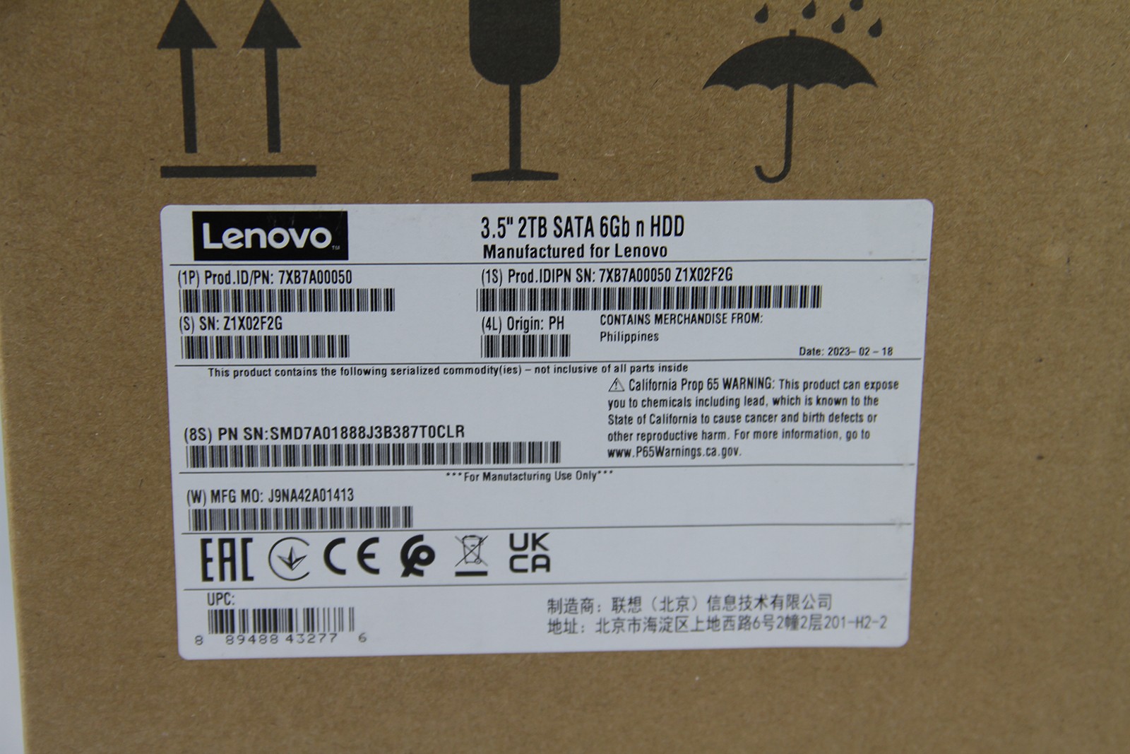 New Lenovo 7XB7A00050 00YK039 2TB 3.5″ SATA 7200rpm Internal Hard Drive – US