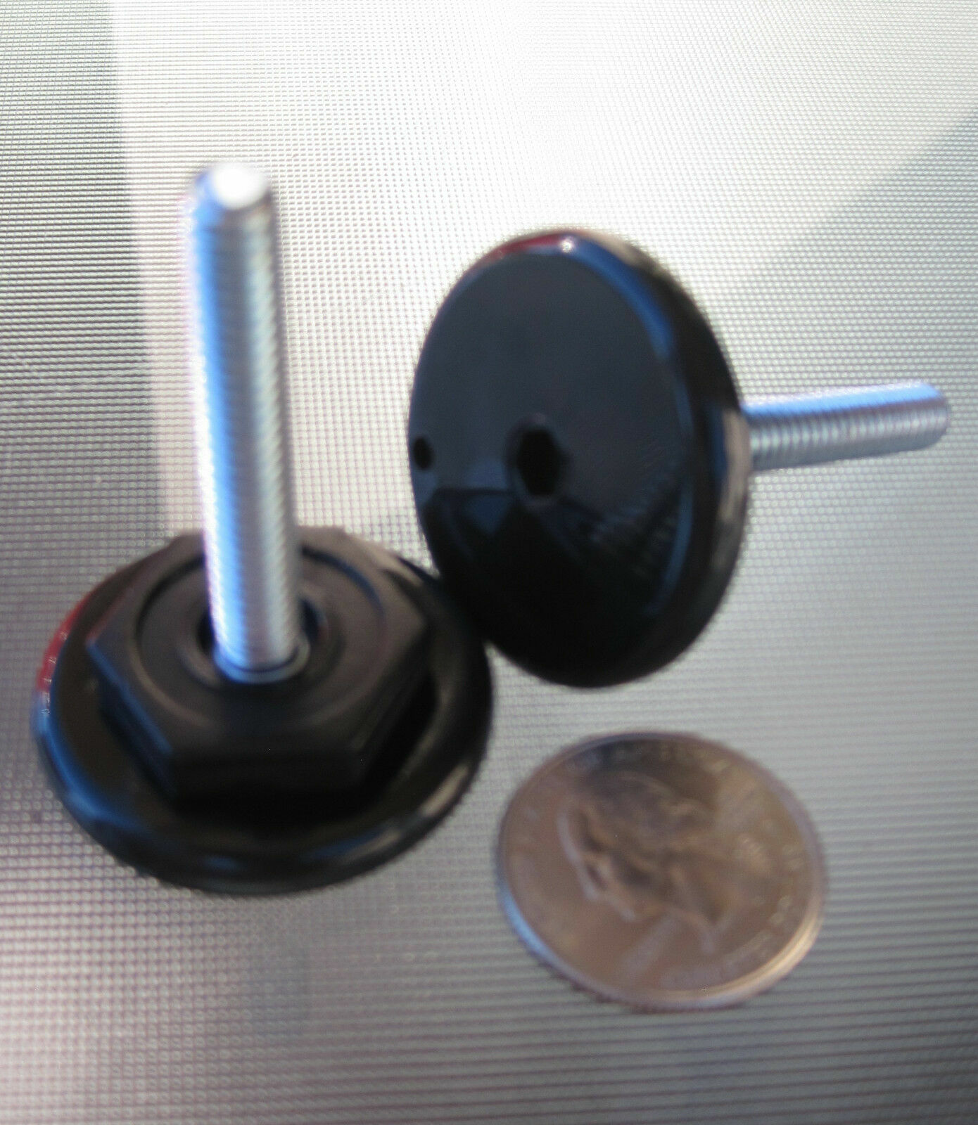 4pc Rigid Leveling Foot Threaded Glide Feet, 1.5″ 1/4-20 Stud 1.375 Appliance
