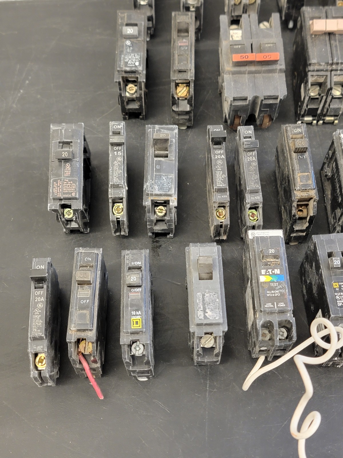 Lot of 55 Circuit Breakers Various Amps See Photos PRE-OWNED.