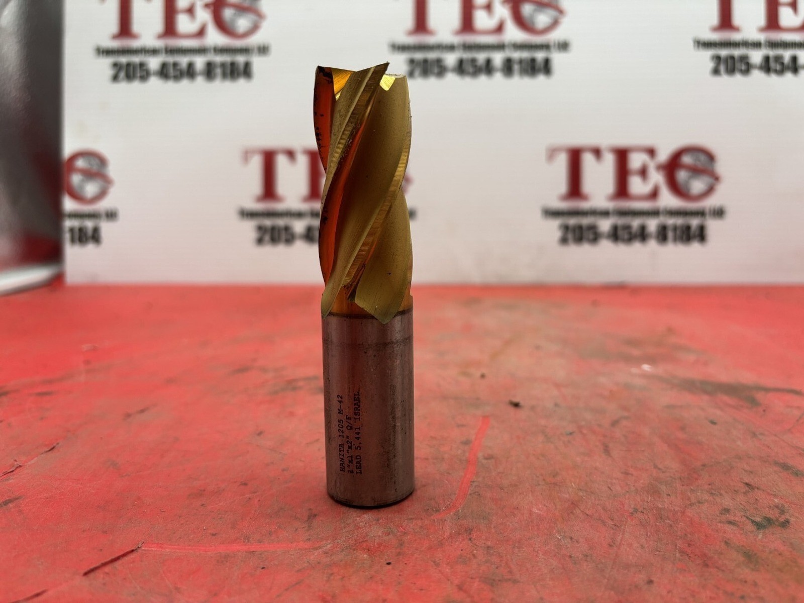 HANITA 1205 M-42 1” x1” x2”Lead 5.450 End Mill 4 Flute Israel