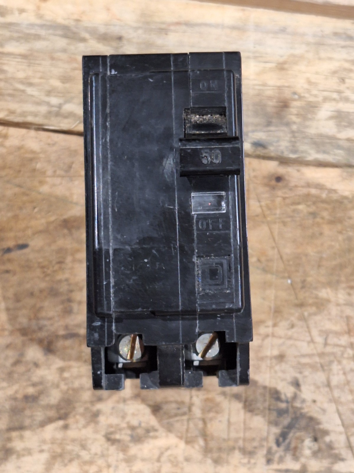 SQUARE D QO250 CIRCUIT BREAKER 50A 2P 120/240V 10 kAIC CONTINUITY TESTED