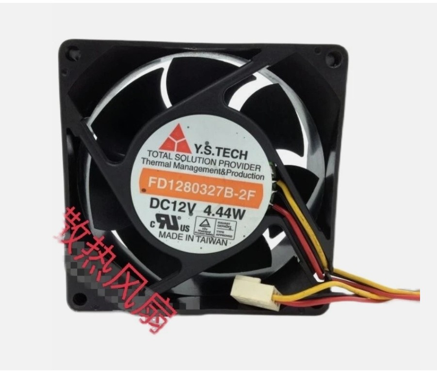 Y.S.TECH FD1280327B-2F 80mm 8032 12V 4.44W 3-wire cooling fan