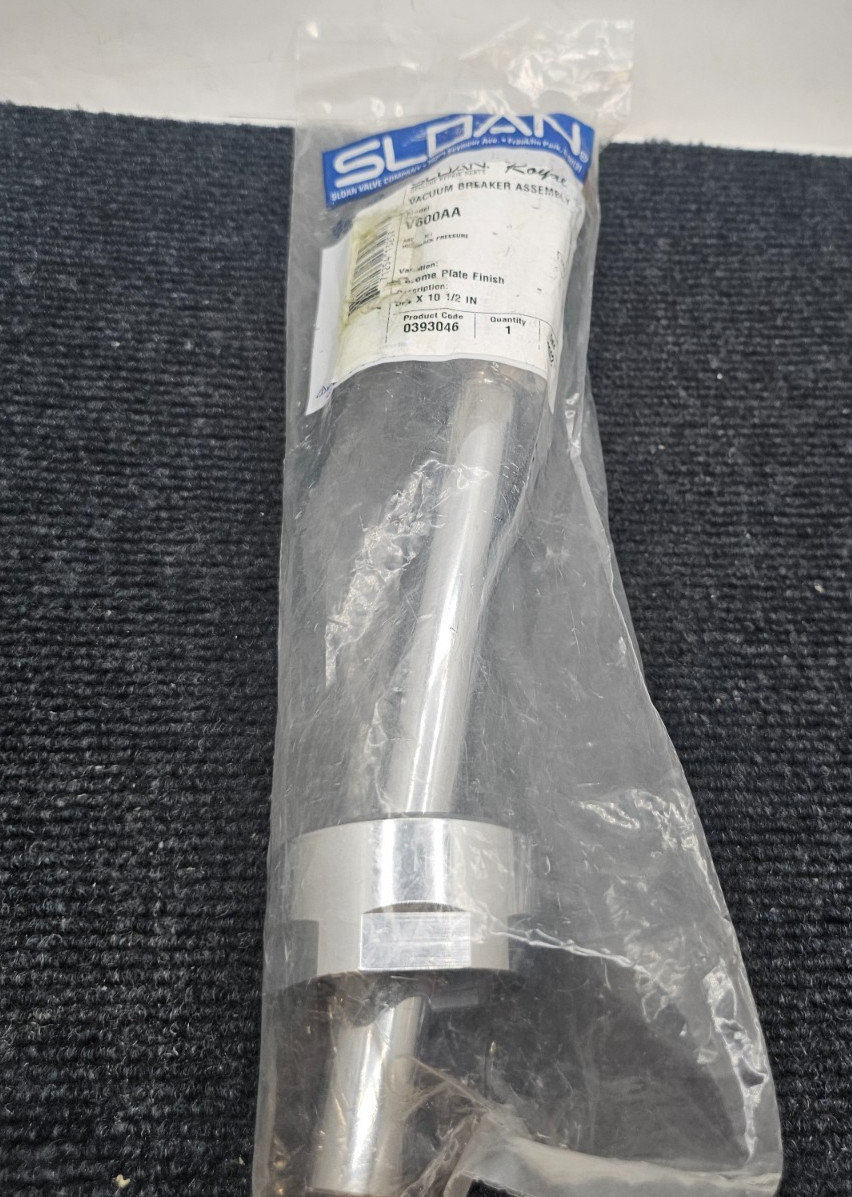 Sloan V600AA Vaccum Breaker Assembly 3/4 X 10-1/2″ Chrome Plate Finish