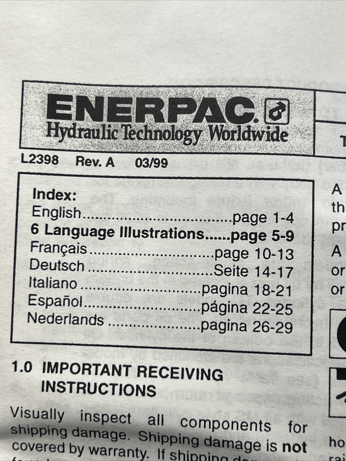 New Enerpac MS-10131ST Hydraulic Valve Manifold 2590lbs