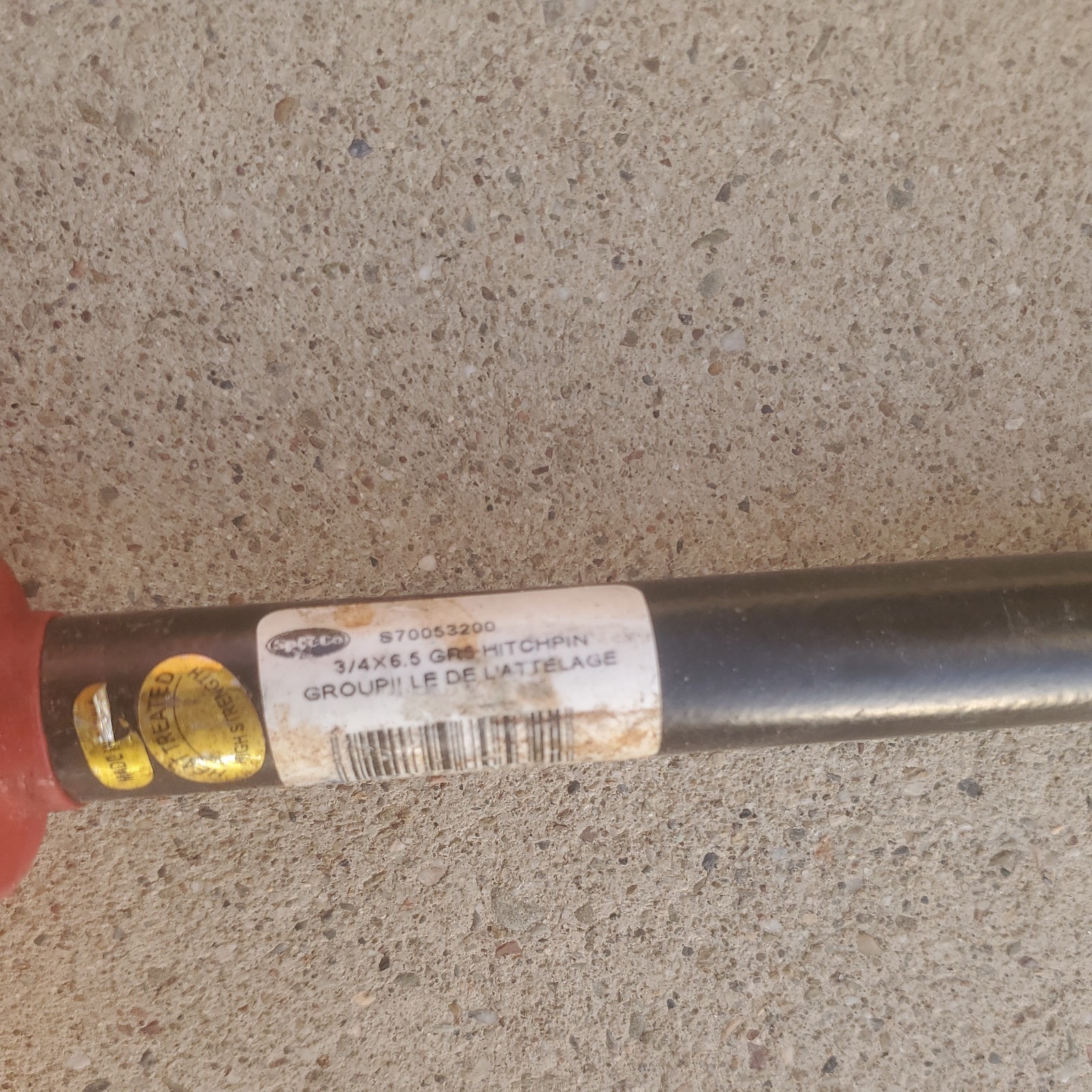 Red Handle Hitch Pin (3/4″ x 6-1/2″) Fits S70053200-P700532 7832 87299356 872993