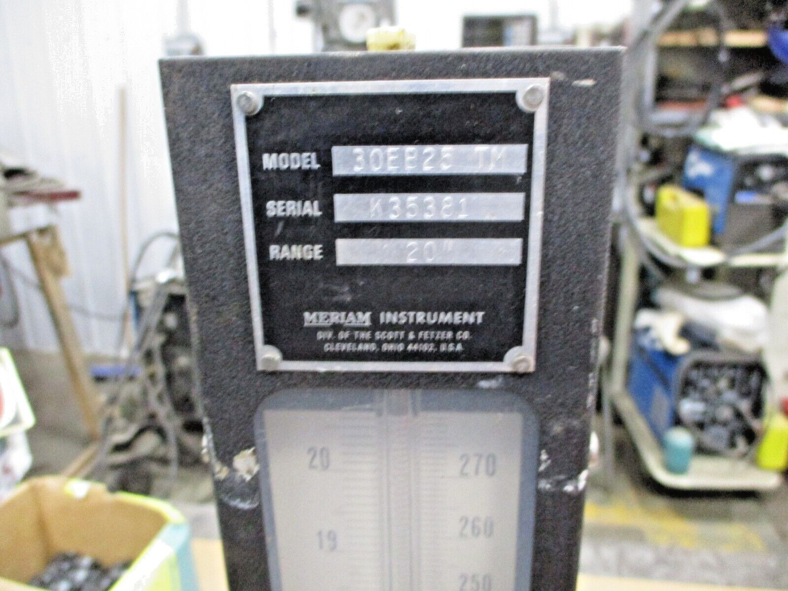 Meriam Instrument Model 30EB25TM Range 20″ A7900WVS