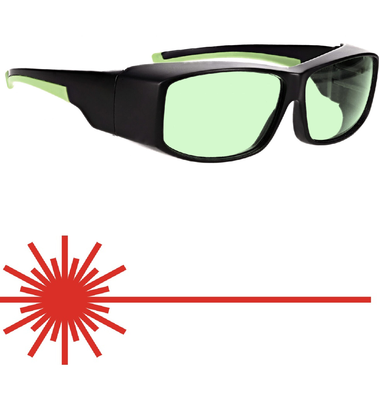 Phillips Safety C2KG5 Laser Safety Glasses 17001 Rubberized Temple Bars
