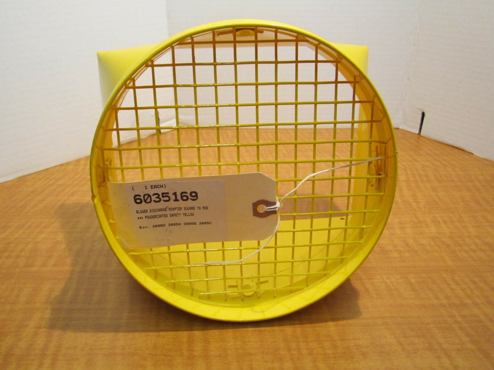 Blower Discharge Adapter Square to Round 6-3/4″ x 9-1/4″ Yellow NEW
