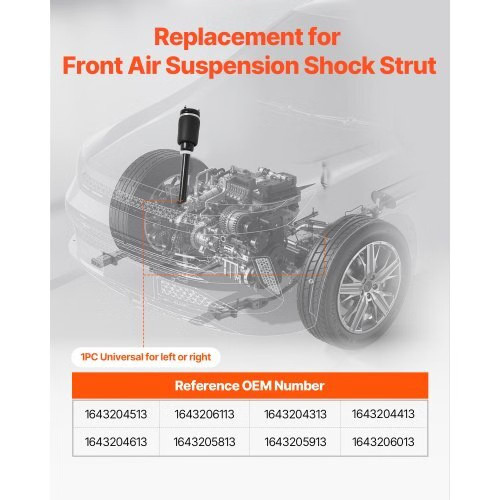 Front Air Suspension Struts Shock Absorbers, Compatible With Mercedes Benz W164