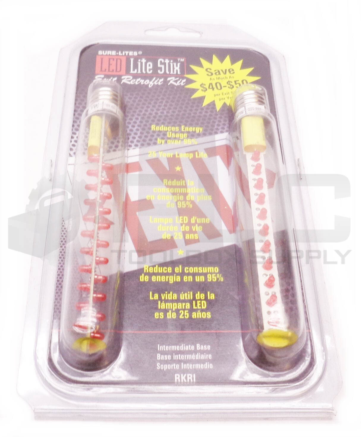 LOT OF 2 NEW SURE-LITES 410839 EXIT RETROFIT KIT, (4 BULBS)