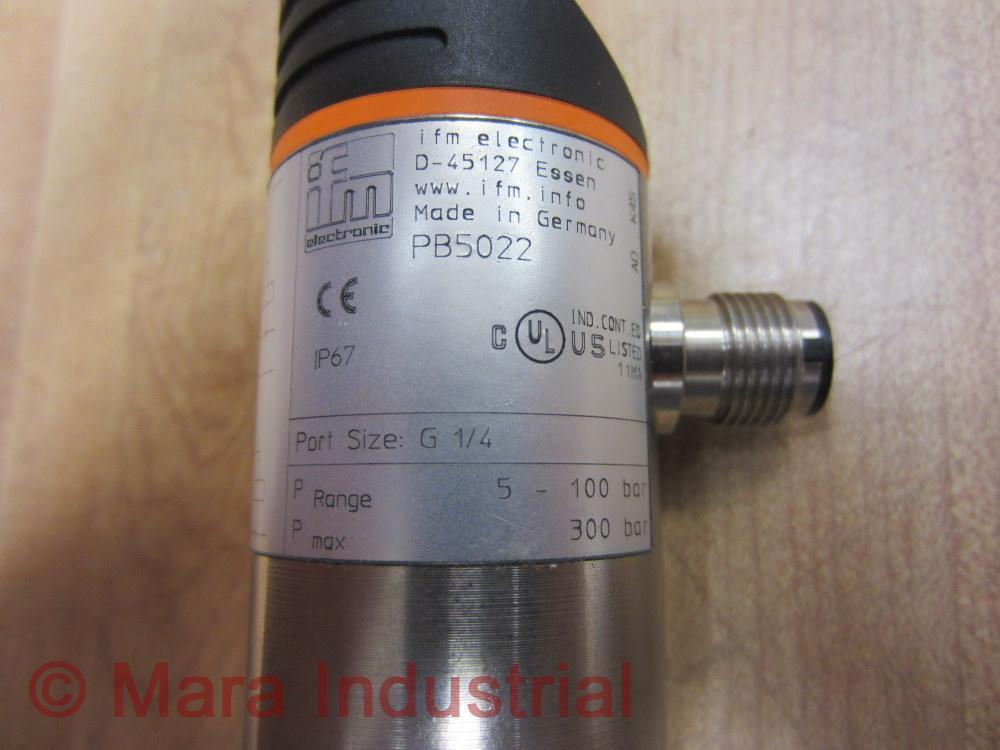 IFM Efector PB5022 Pressure Switch PB-100-SBR14-HFPKG/US/ /V