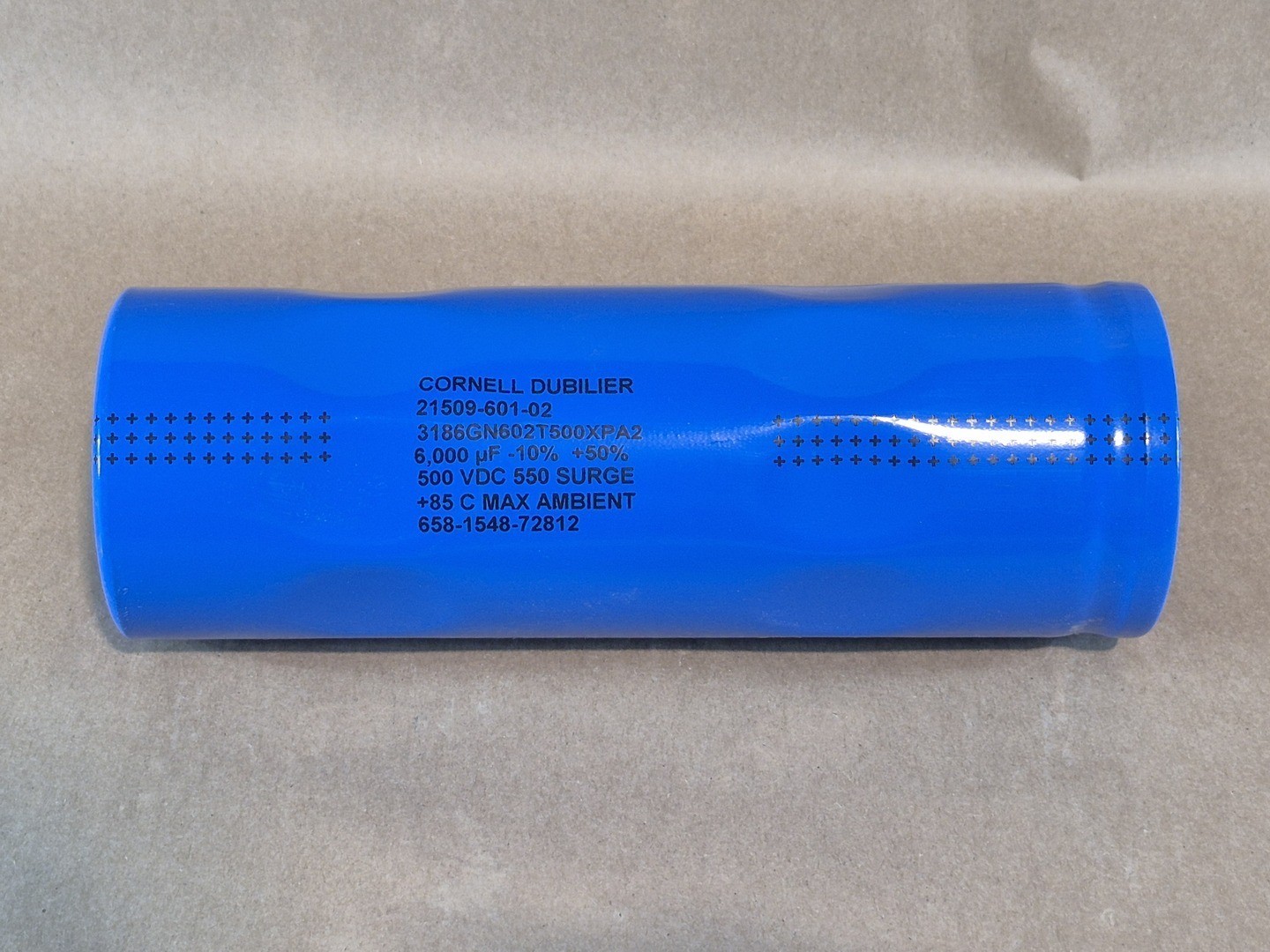 SURPLUS NEW CORNELL-DUBILIER 21509-601-02 6000 uF Capacitor – Electrical