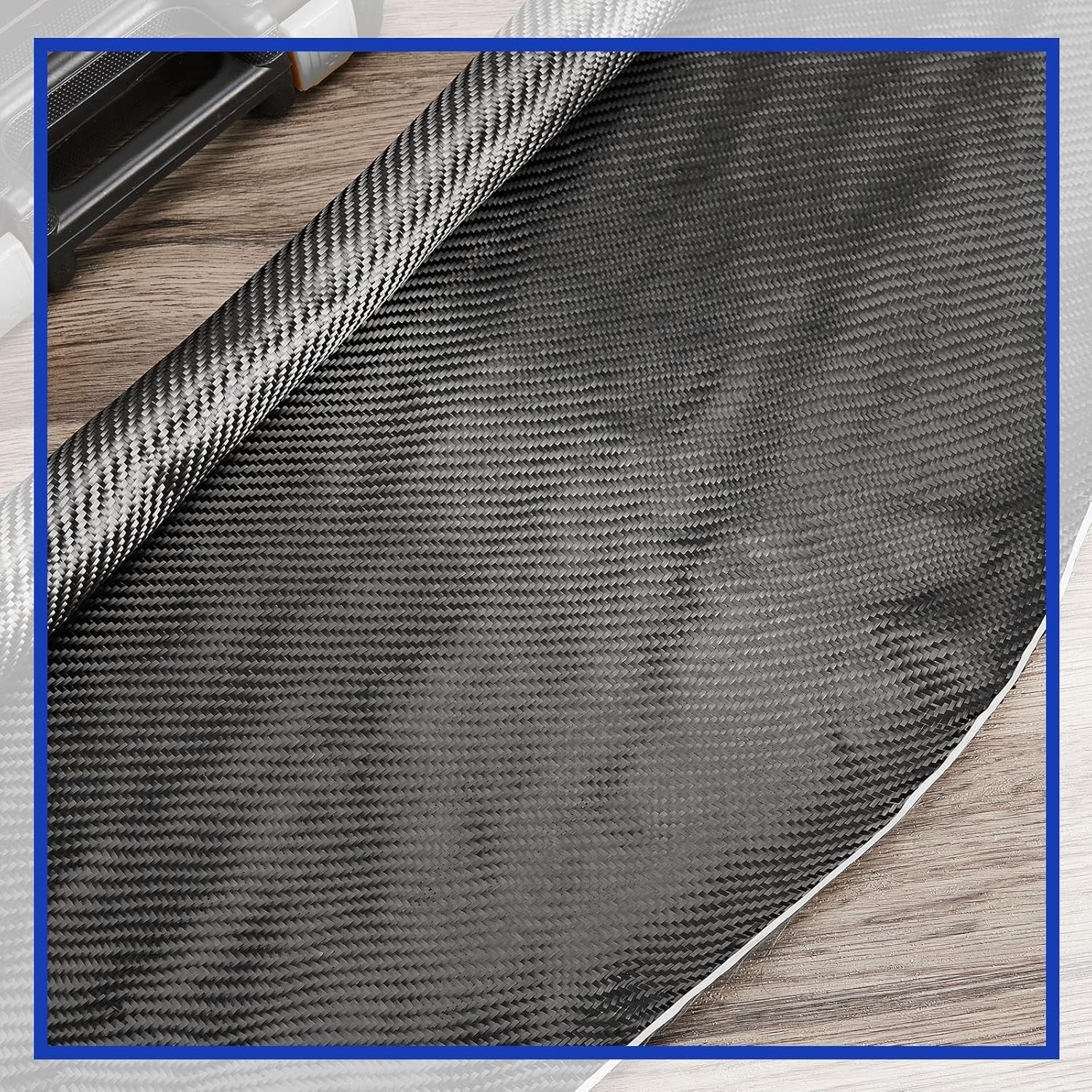 50 x 39.4” Carbon Fiber Fabric Black Sheet Pure Carbon Fiber Cloth 2 x 2 Twi…