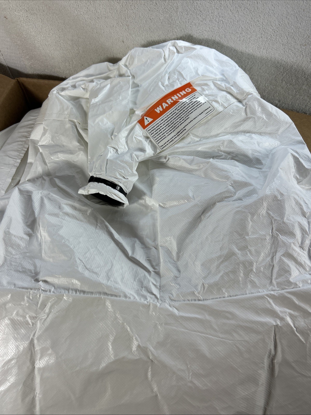 Lot of 10 – Tychem AirBoss Loose Fitting PAPR Hood W/Cape FlexAir White (6182)