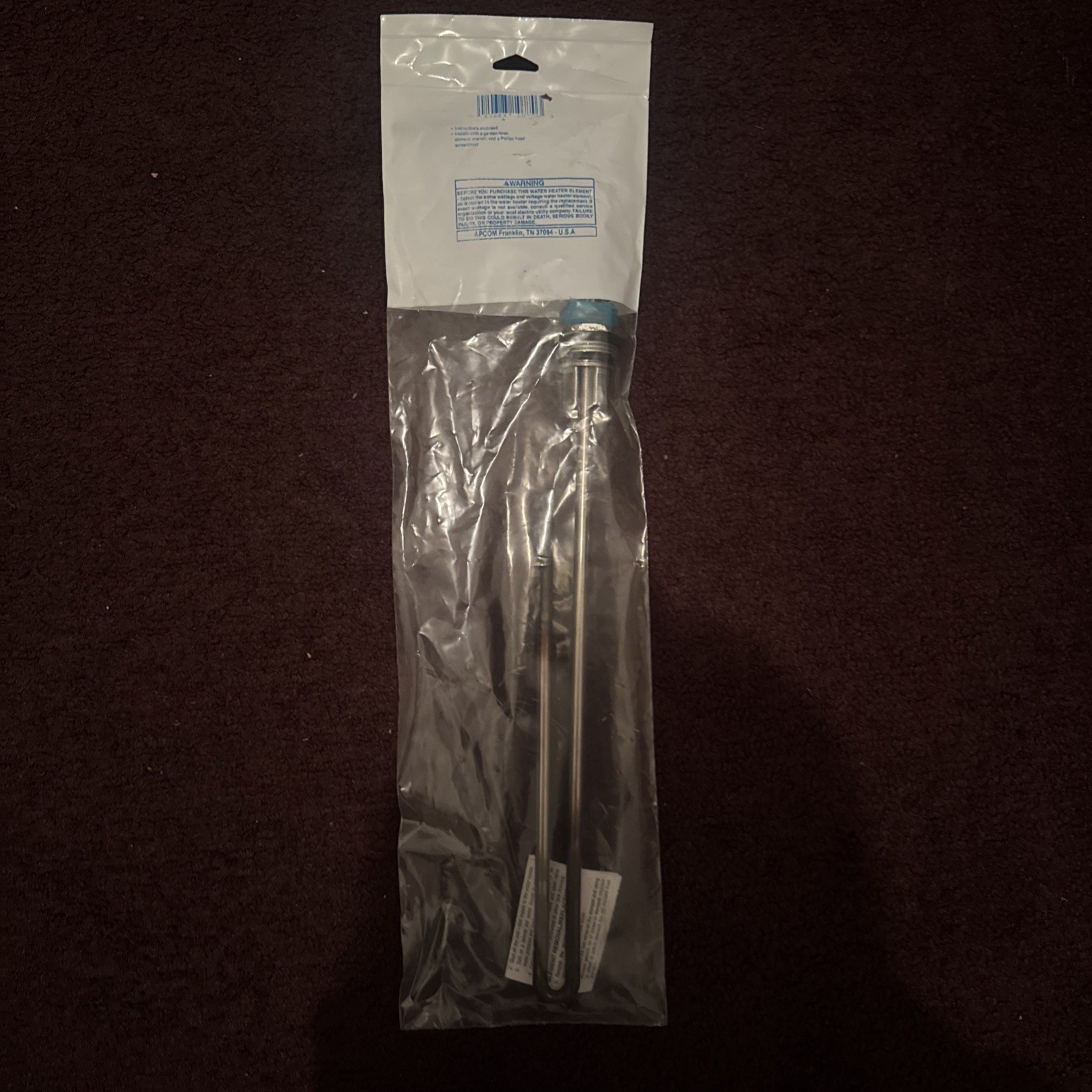 Lochinvar 100108796 Heating Element 240V 3800W 13.3125 Inches