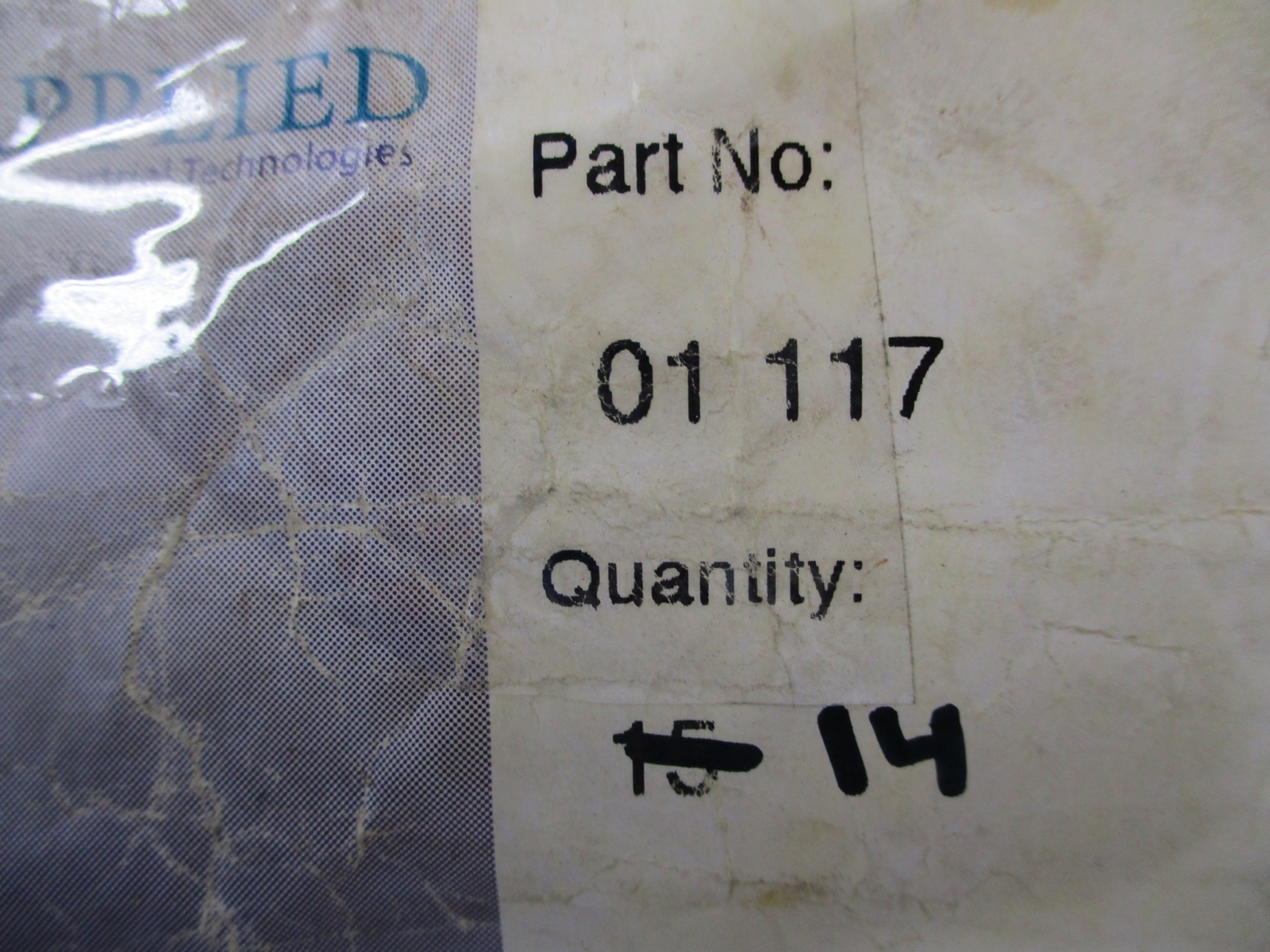 APPLIED INDUSTRIAL TECHNOLOGIES 01 117 O-RING PKG. OF 14 NSMP