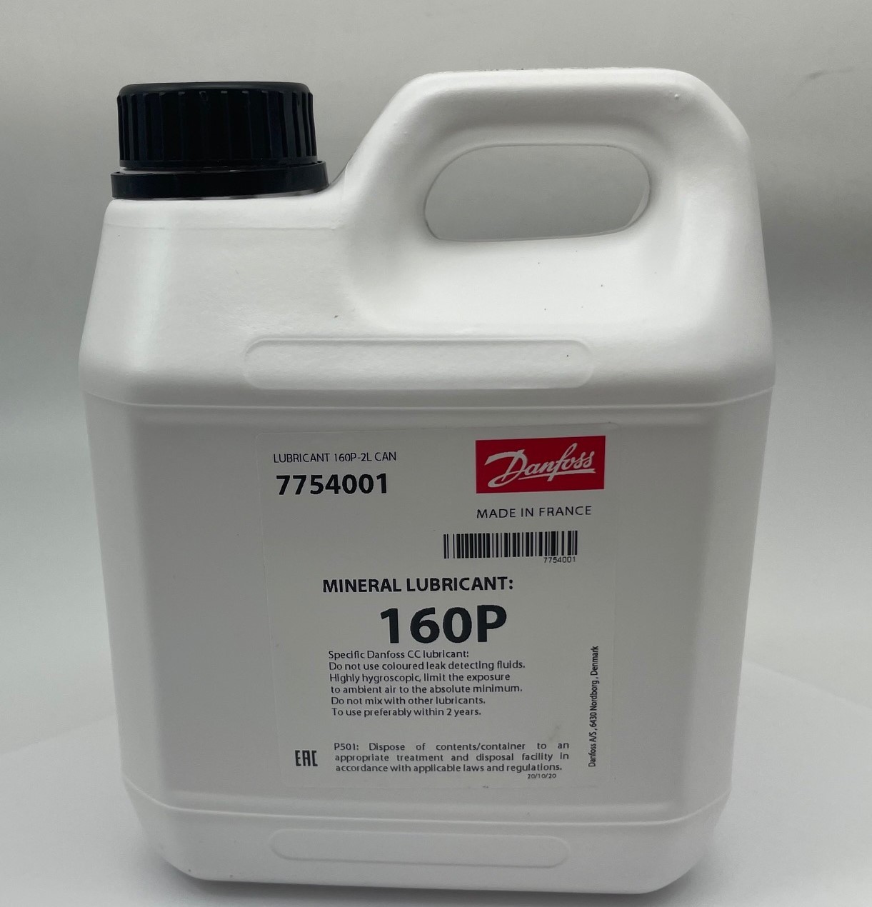 7754001 Danfoss 160P Mineral Oil 2 Liter Can OEM 7754001