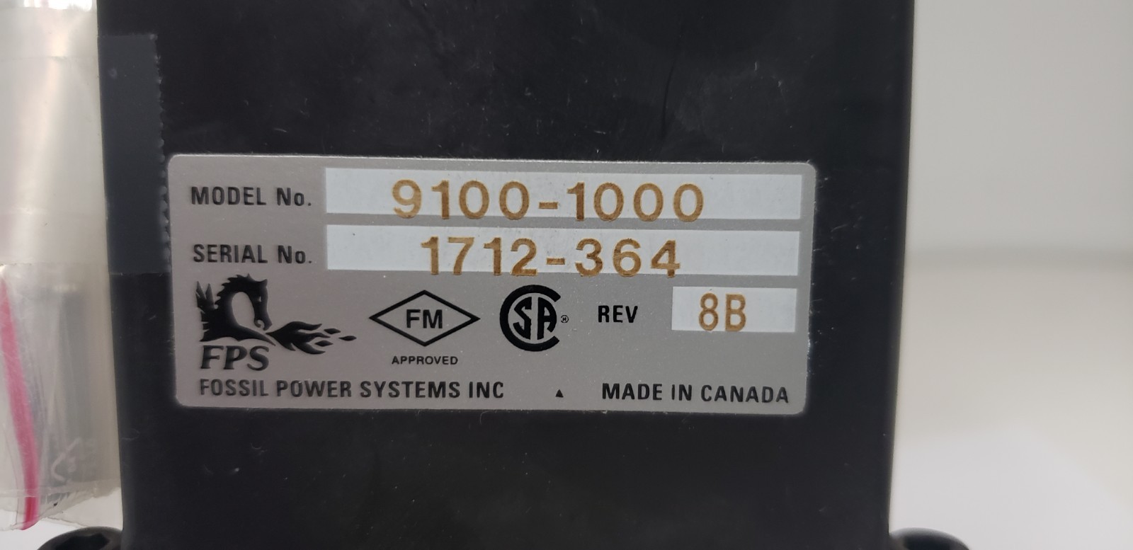 FOSSIL POWER SYSTEMS 9100-1000 SUNSPOT II PILOT FLAME SCANNER, 120VAC, 50/60Hz