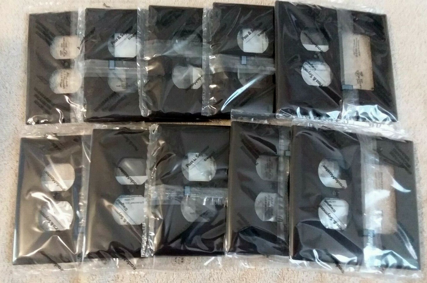 LOT OF 10 Pass & Seymour TPJ826 Brown 2G Dplx / Deco Plate ~New ~