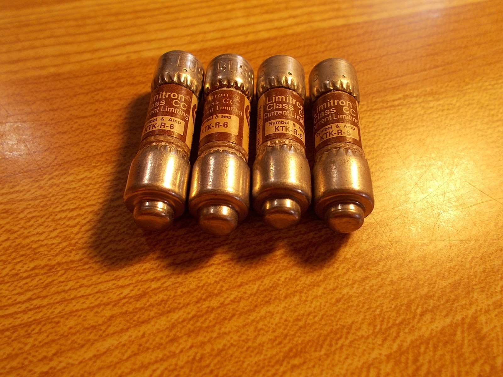 Cooper Bussmann KTK-R-6 6A 6-Amp Fuses, Lot of 4 *FREE SHIPPING*