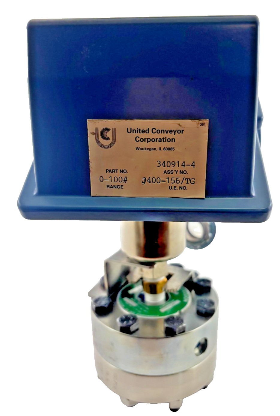 United Electric J400-156 Pressure Switch / Ametek Type T Diaphragm Seal 0-100PSI