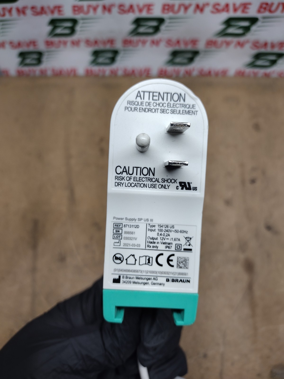 B Braun Power Supply SP US III Ref. 8713112D – USED