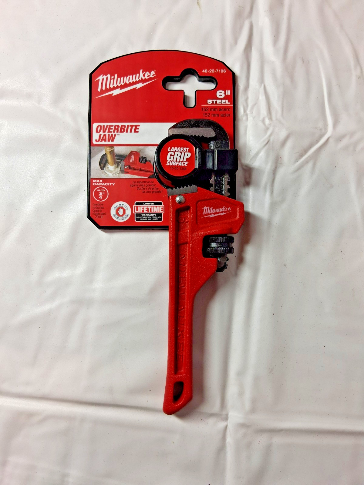 Milwaukee Tool Steel Pipe Wrench 1-3/4″ Max 6″ OAL 15328024