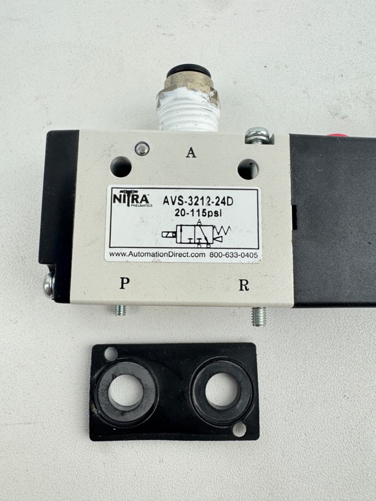 x(2) NITRA AVS-3212-24D SINGLE SOLENOID VALVE 24V, 1/4″ NPT, 3-PORT, 2-POSITION