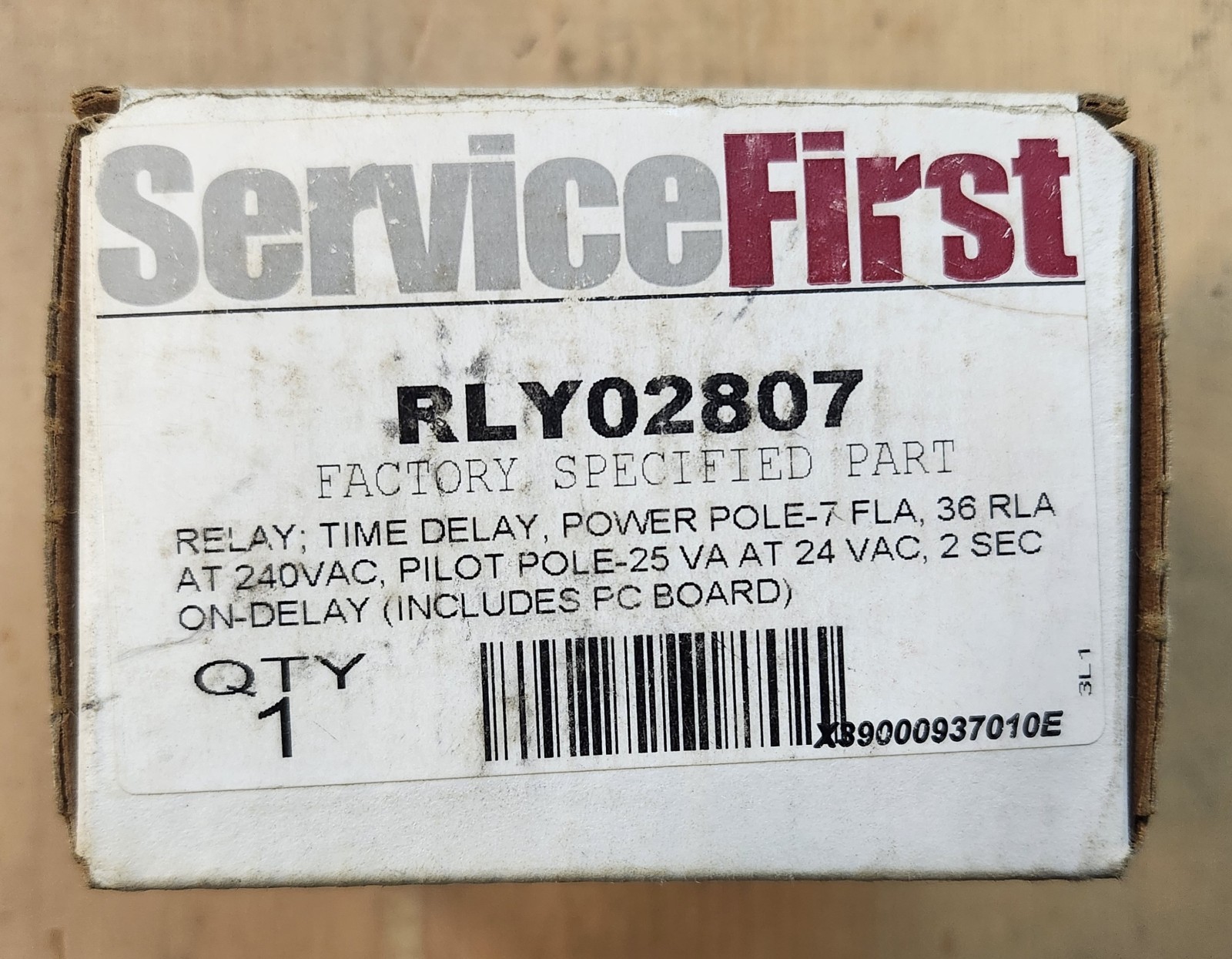 Service First RLY02807 240V Time Delay Relay 7A Power Pole PC Board