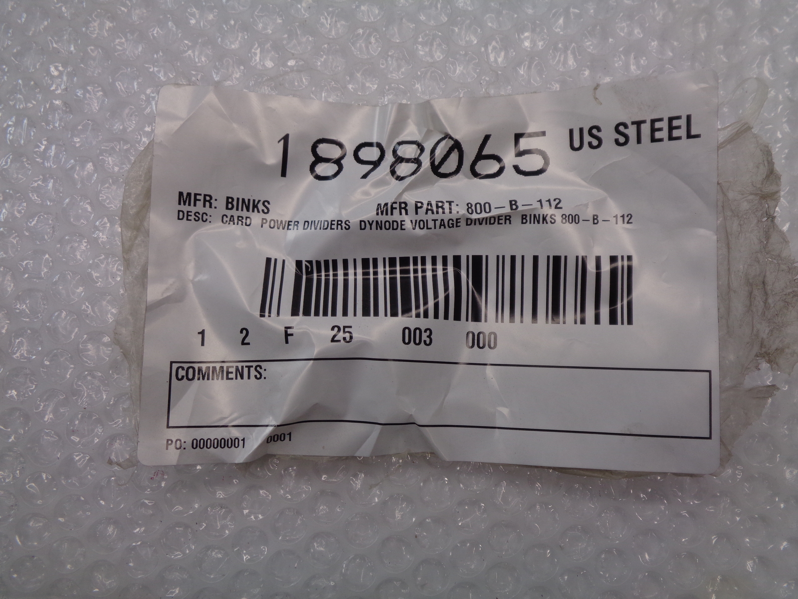 BINKS 800-B-112 POWER DIVIDER NSNP