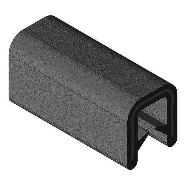 Trim-Lok 150B2x1/8-100 Edge Trim, Alum Clip, 0.3 In W, 100 Ft