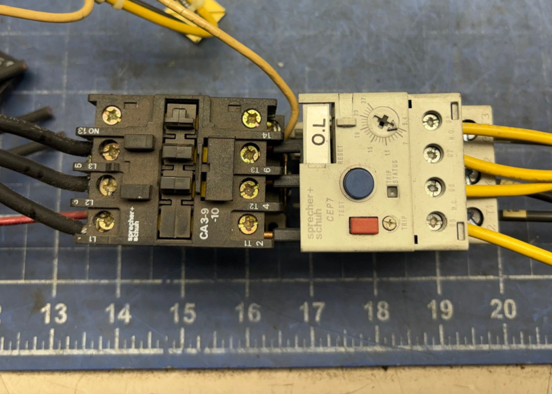 SPRECHER+SCHUH CA3-9-10 CONTACTOR 110/120V COIL W/CEP7-EEEB SER C*SEE PICTURES*