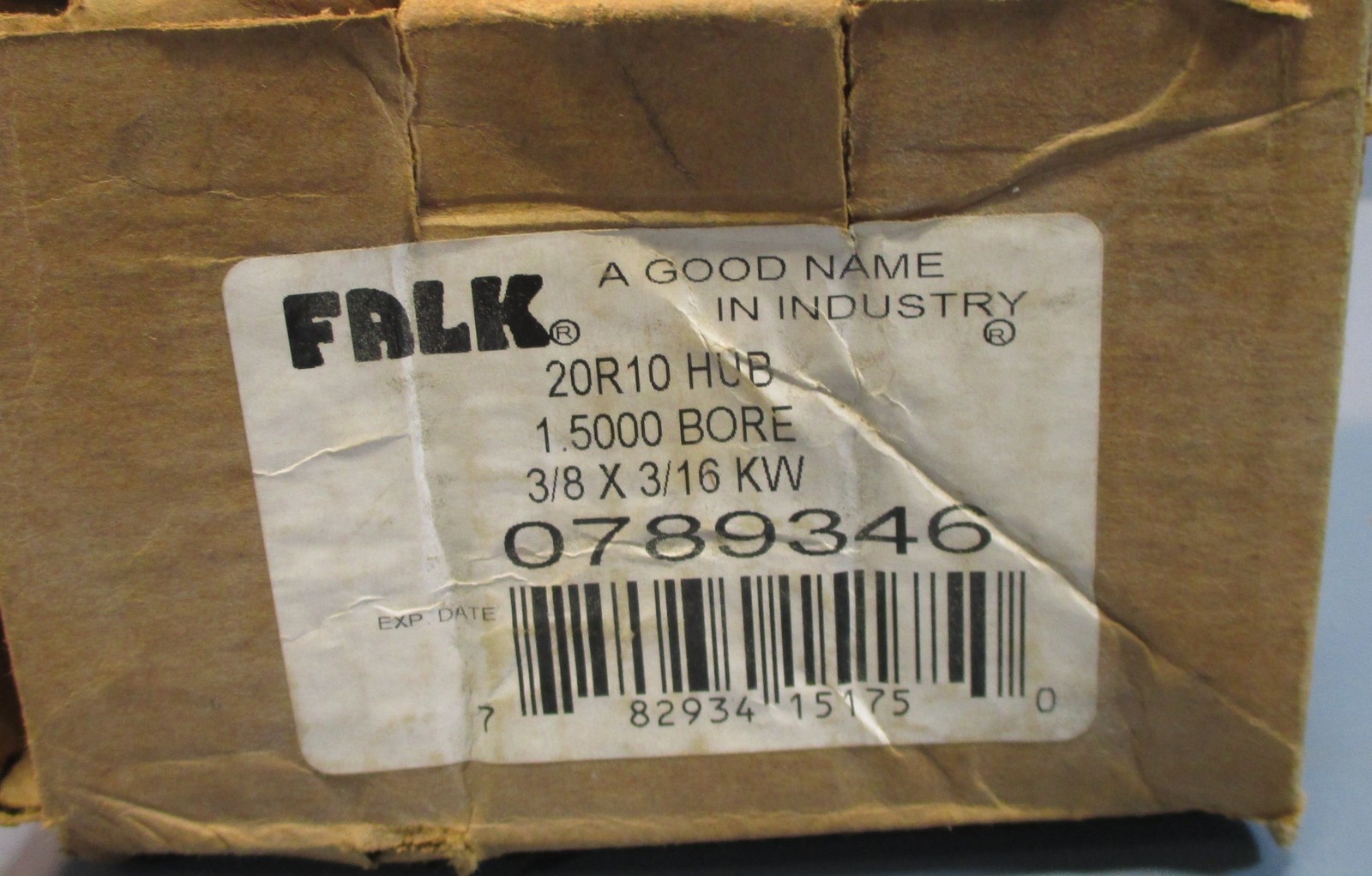 Falk 0789346, 20R10 Hub 1.50″ Bore, 3/8 x 3/16 KW Coupling Hub