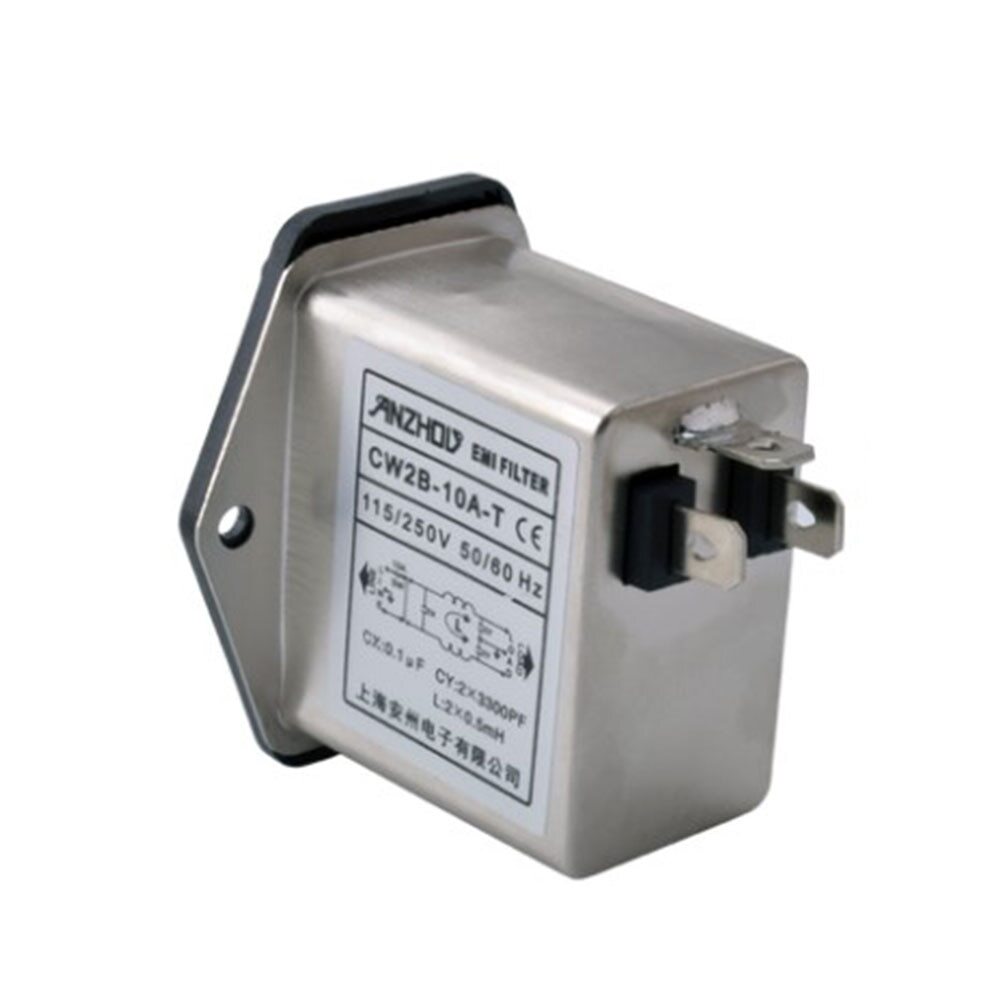 10A power EMI filter with rocker switch & socket Connector CW2B-10A-T
