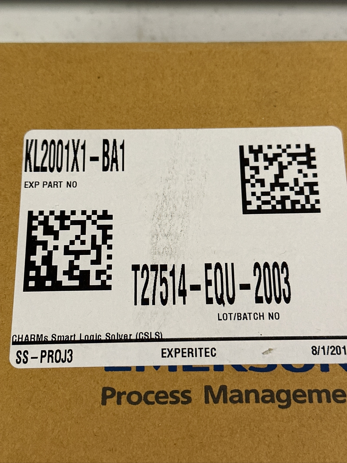 NEW IN BOX! EMERSON DELTAVSIS SMART LOGIC SOLVER KL2001X1-BA1