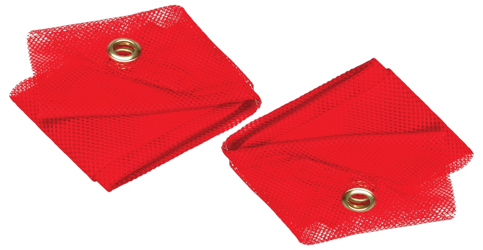 2 Lot RoadPro 1818G Safety Warning Mesh Flags with Grommets 18″x 18″ – Red
