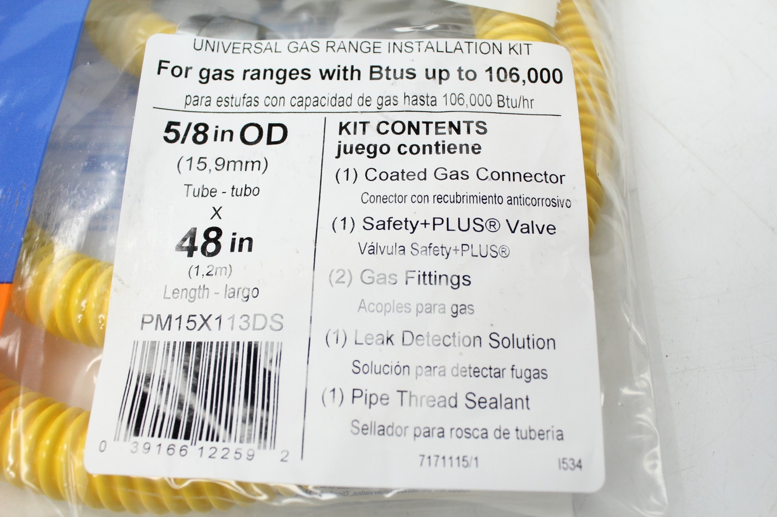Brass Craft Home Plumber PM15X113DS Universal Gas Installation Kit 48″